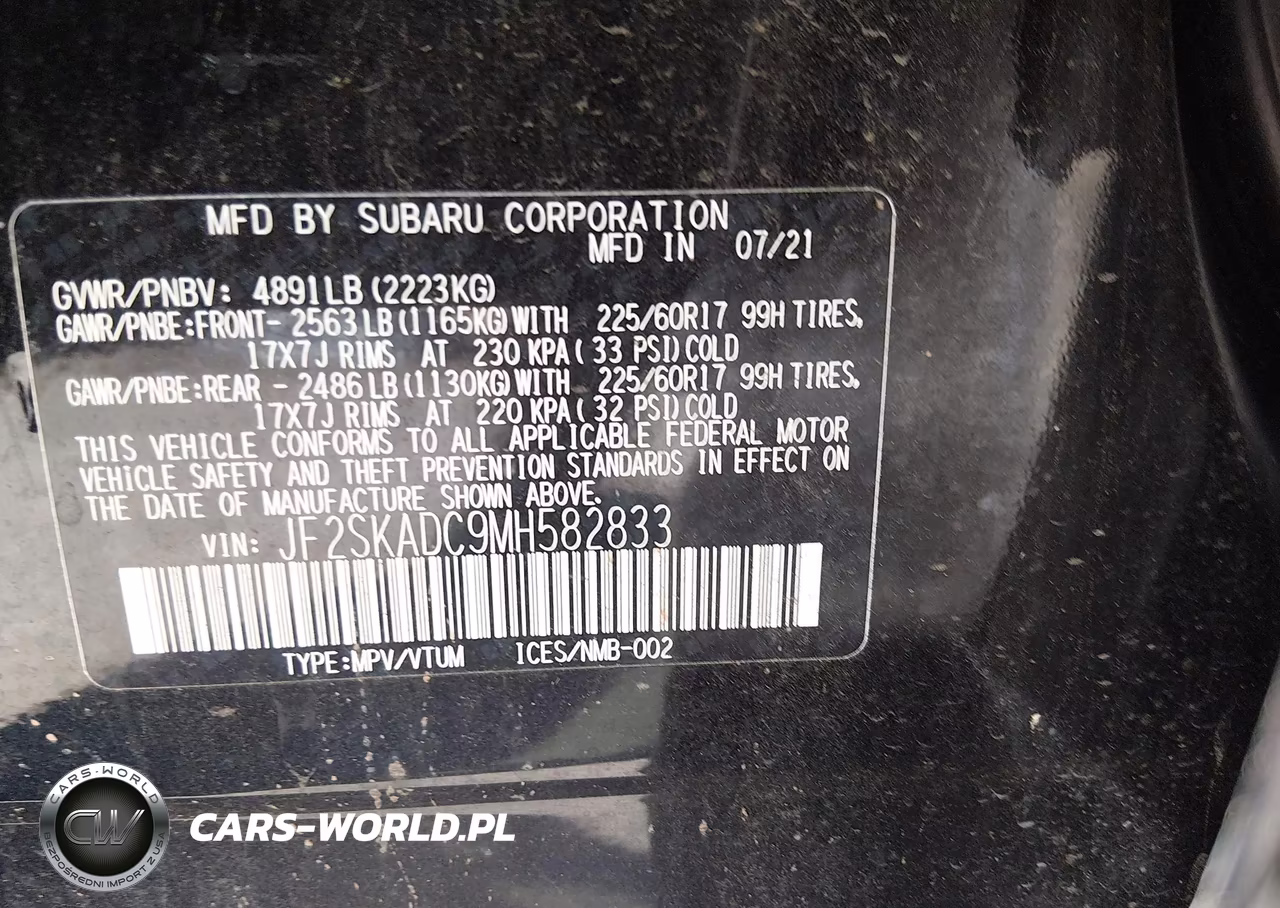 2021 Subaru Forester VIN:JF2SKADC9MH582833 - 9