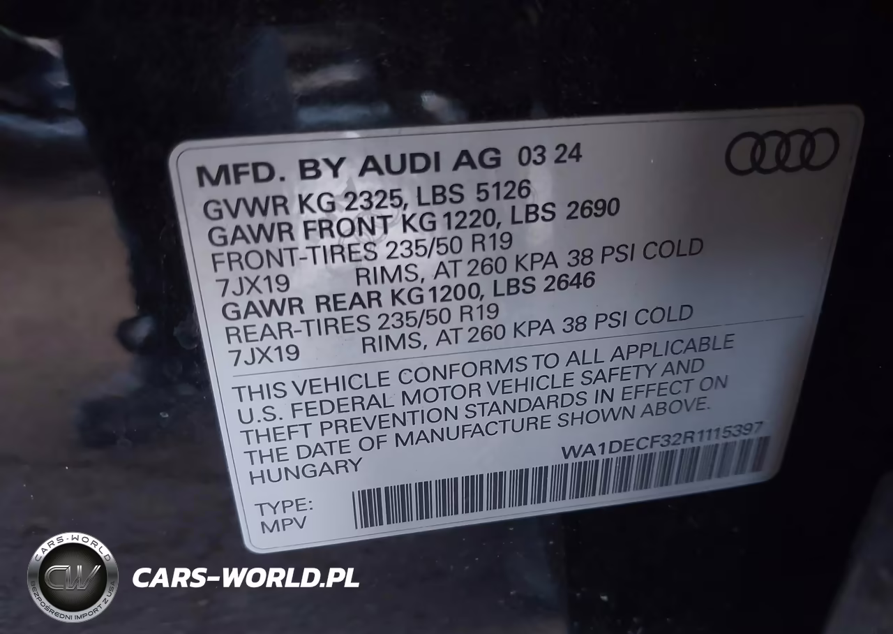 2024 Audi Q3 Premium 45 Tfsi S Line Quattro Tiptronic VIN:WA1DECF32R1115397 - 9
