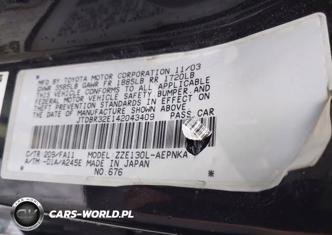 2004 Toyota Corolla Le VIN:JTDBR32E142043409 - 9
