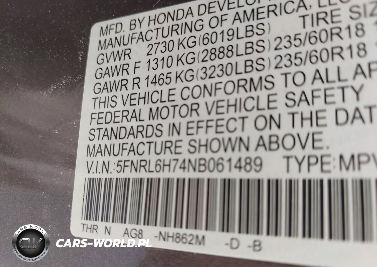 2022 Honda Odyssey Ex-L VIN:5FNRL6H74NB061489 - 9