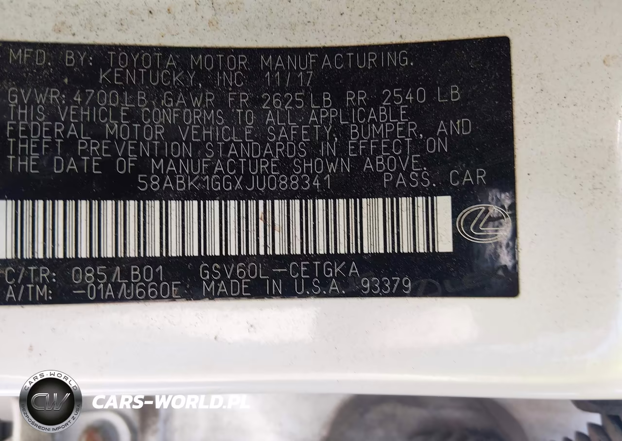 2018 Lexus Es 350 VIN:58ABK1GGXJU088341 - 9