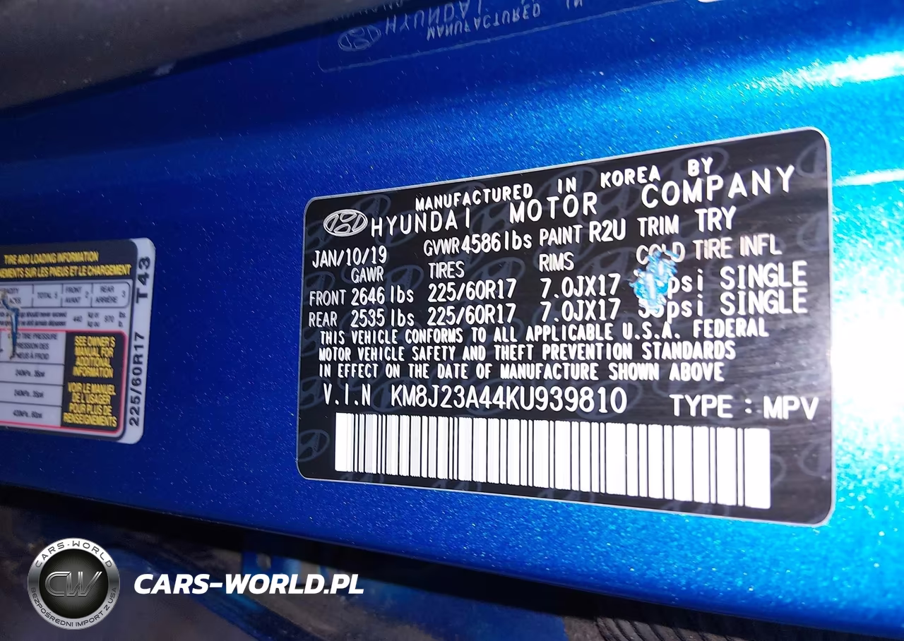 2019 Hyundai Tucson Se VIN:KM8J23A44KU939810 - 9