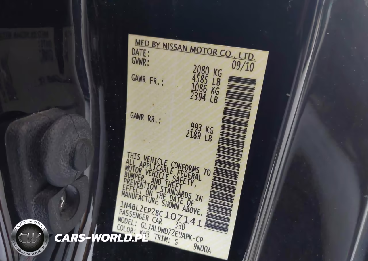 2011 Nissan Altima 3.5 Sr VIN:1N4BL2EP2BC107141 - 9