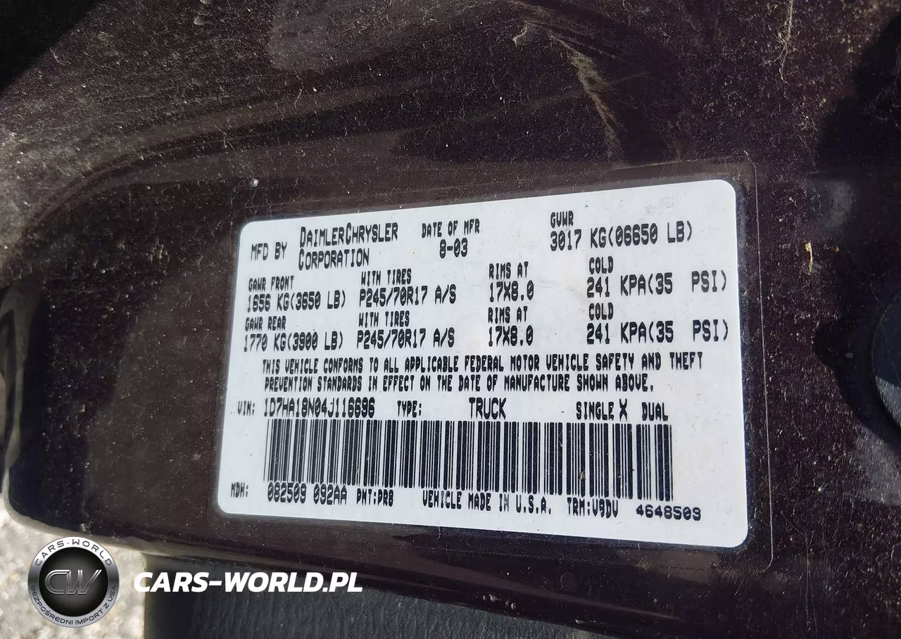 2004 Dodge Ram 1500 Slt-Laramie VIN:1D7HA18N04J116696 - 9