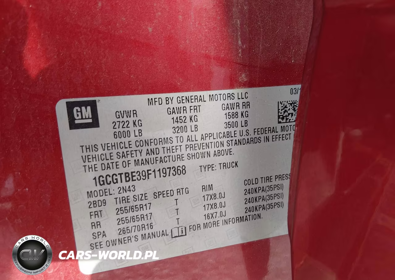 2015 Chevrolet Colorado Lt VIN:1GCGTBE39F1197368 - 9