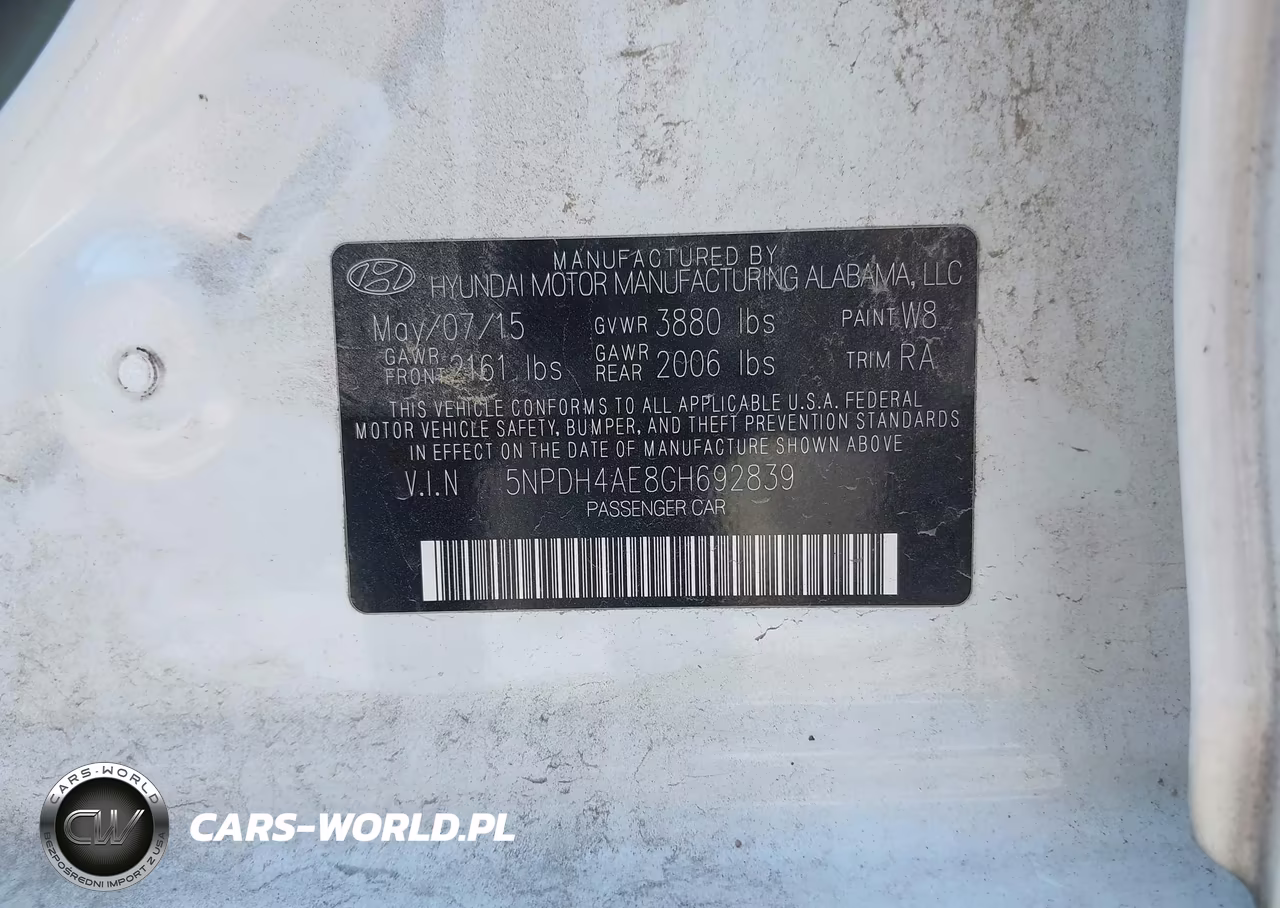 2016 Hyundai Elantra Se VIN:5NPDH4AE8GH692839 - 9