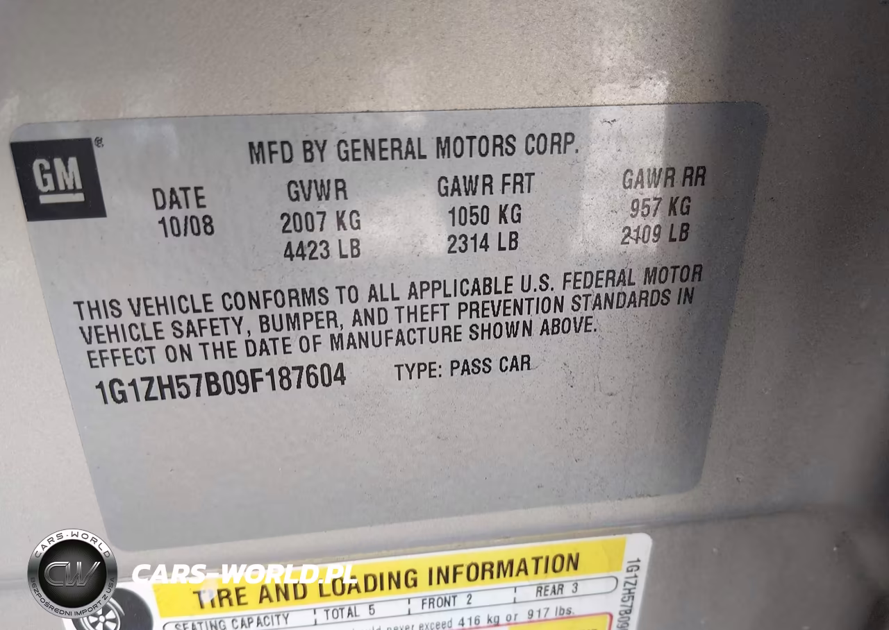 2009 Chevrolet Malibu Lt VIN:1G1ZH57B09F187604 - 9