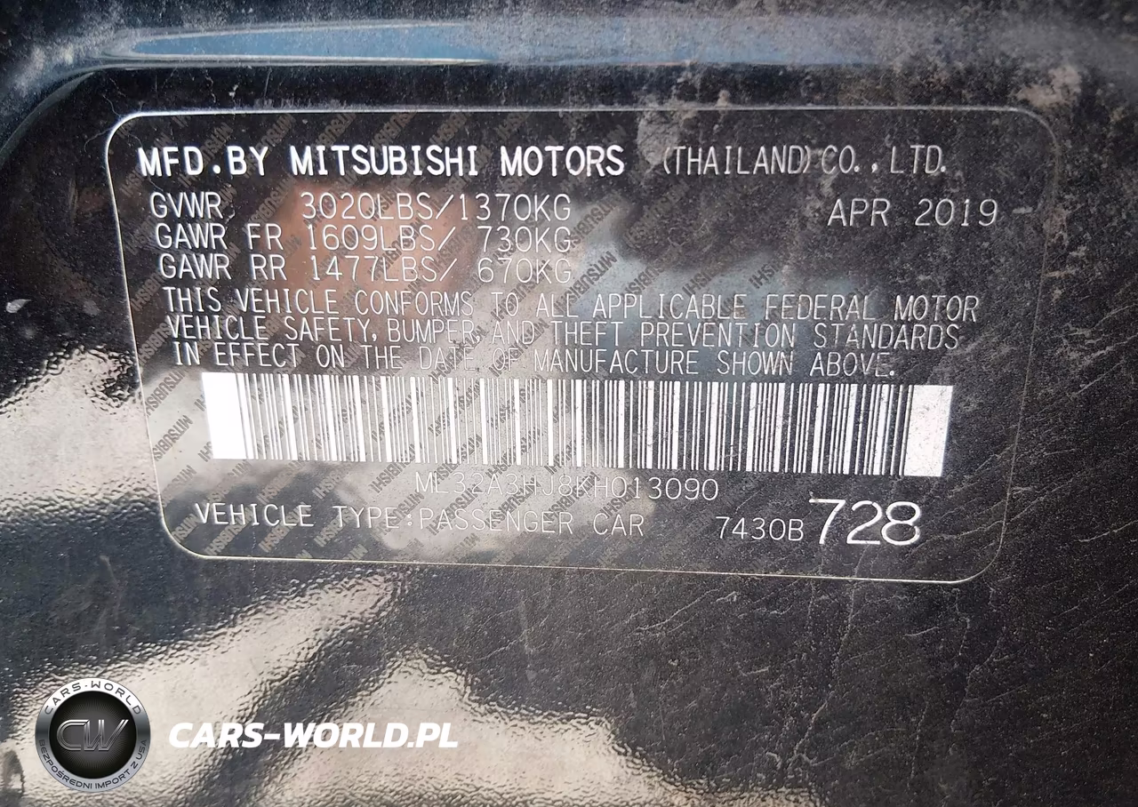 2019 Mitsubishi Mirage Es-Rf VIN:ML32A3HJ8KH013090 - 9
