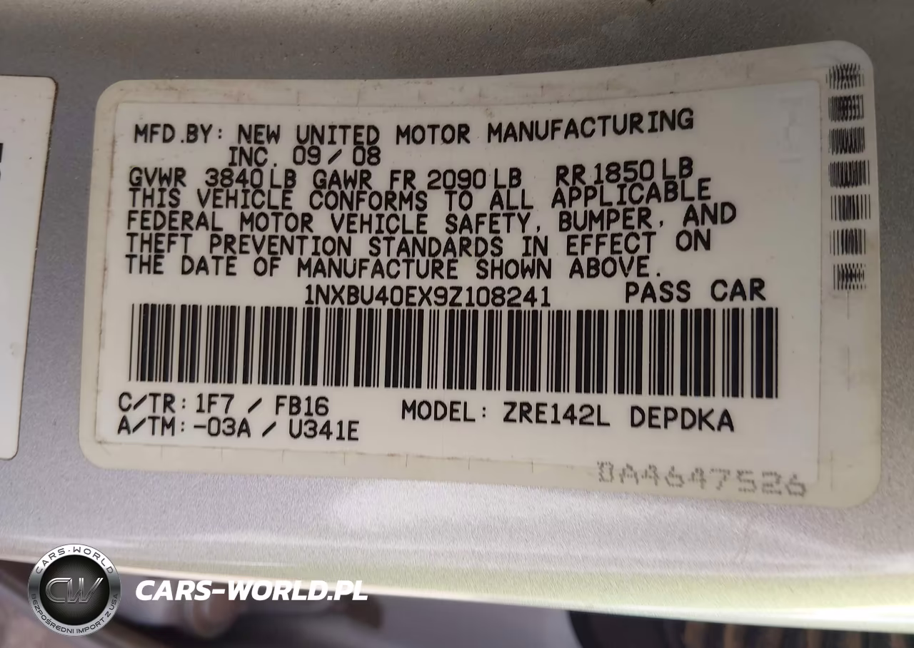 2009 Toyota Corolla Le VIN:1NXBU40EX9Z108241 - 9