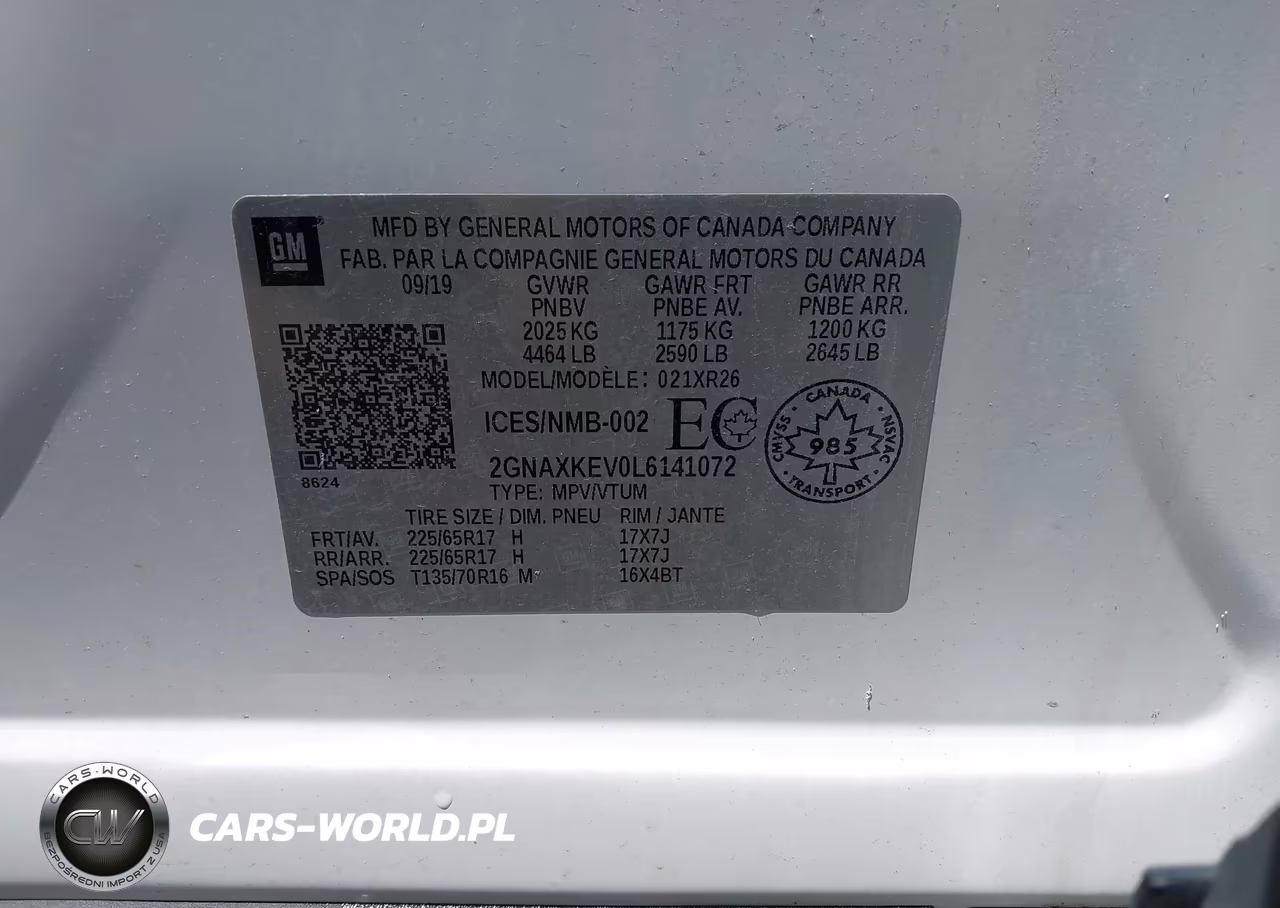 2020 Chevrolet Equinox Lt VIN:2GNAXKEV0L6141072 - 9