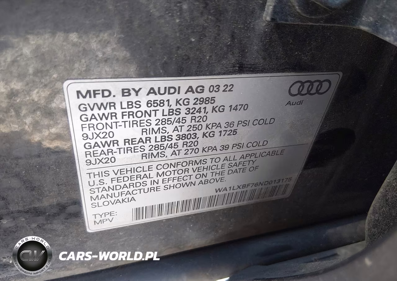 2022 Audi Q7 Premium Plus 55 Tfsi Quattro Tiptronic VIN:WA1LXBF76ND013175 - 9