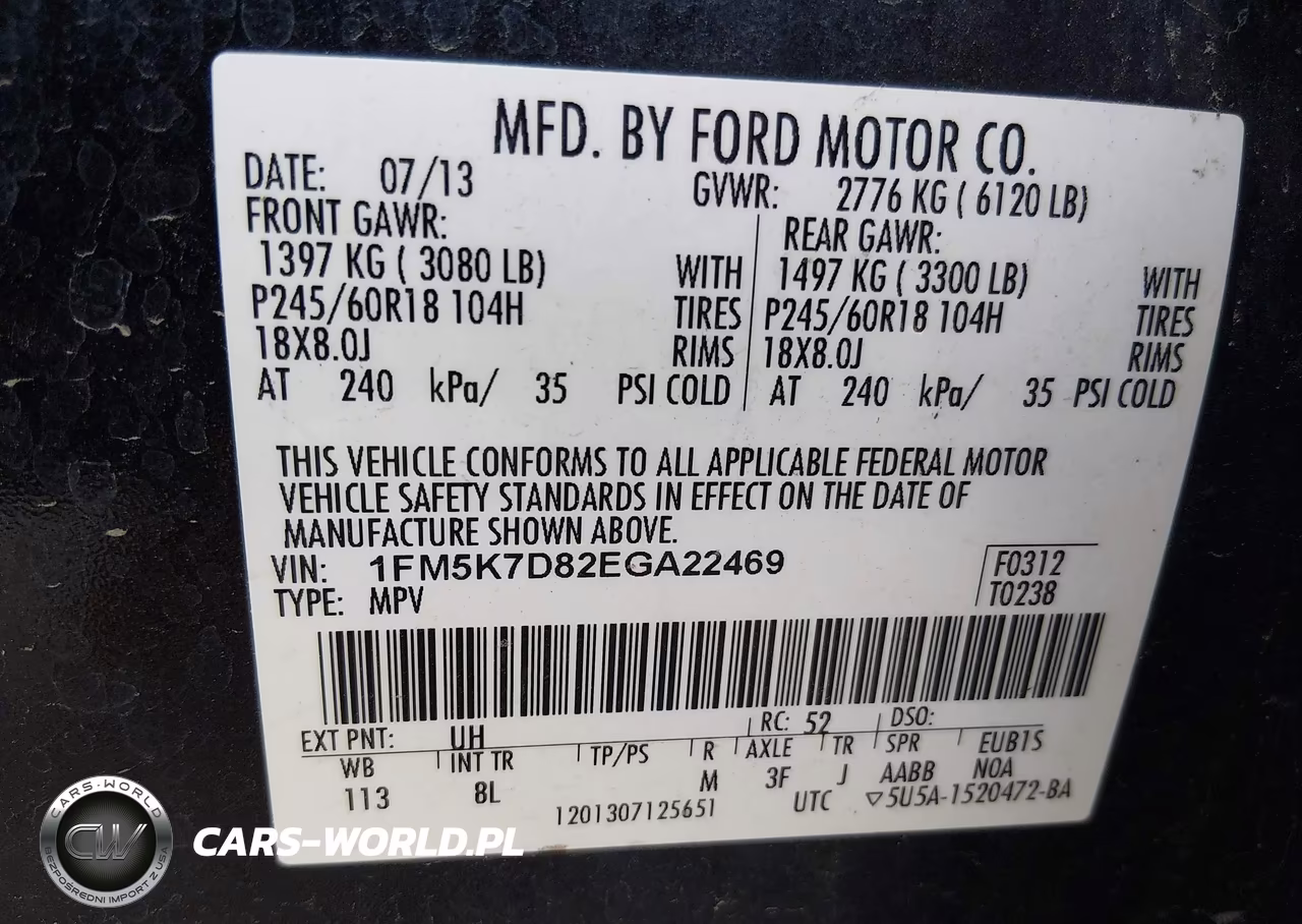 2014 Ford Explorer Xlt VIN:1FM5K7D82EGA22469 - 9
