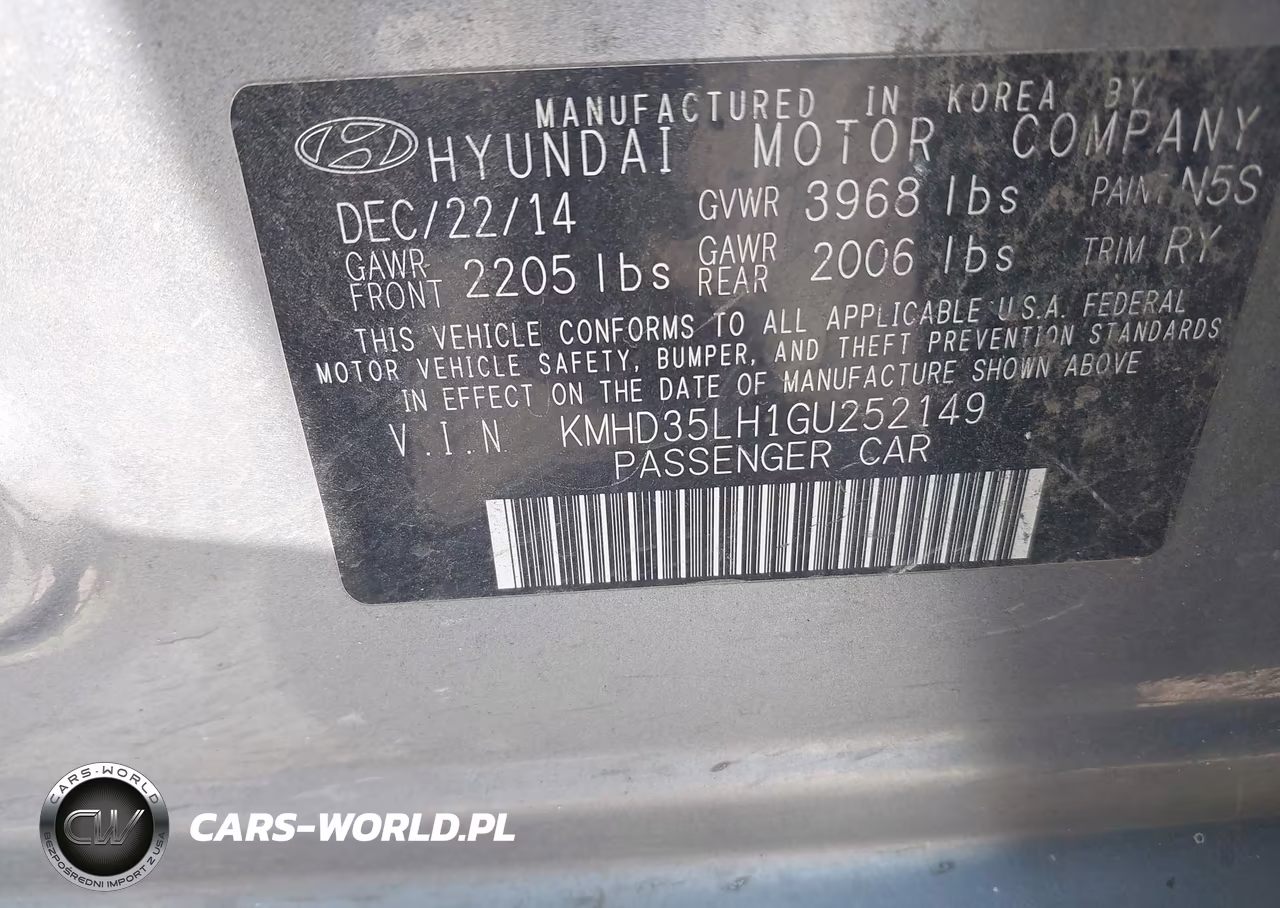 2016 Hyundai Elantra Gt VIN:KMHD35LH1GU252149 - 9