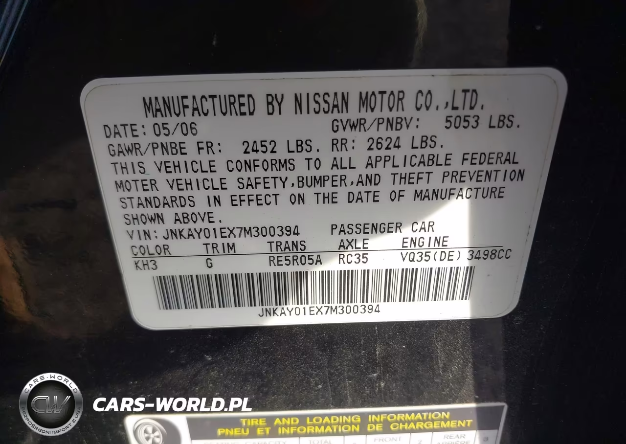 2007 Infiniti M35 Sport VIN:JNKAY01EX7M300394 - 9