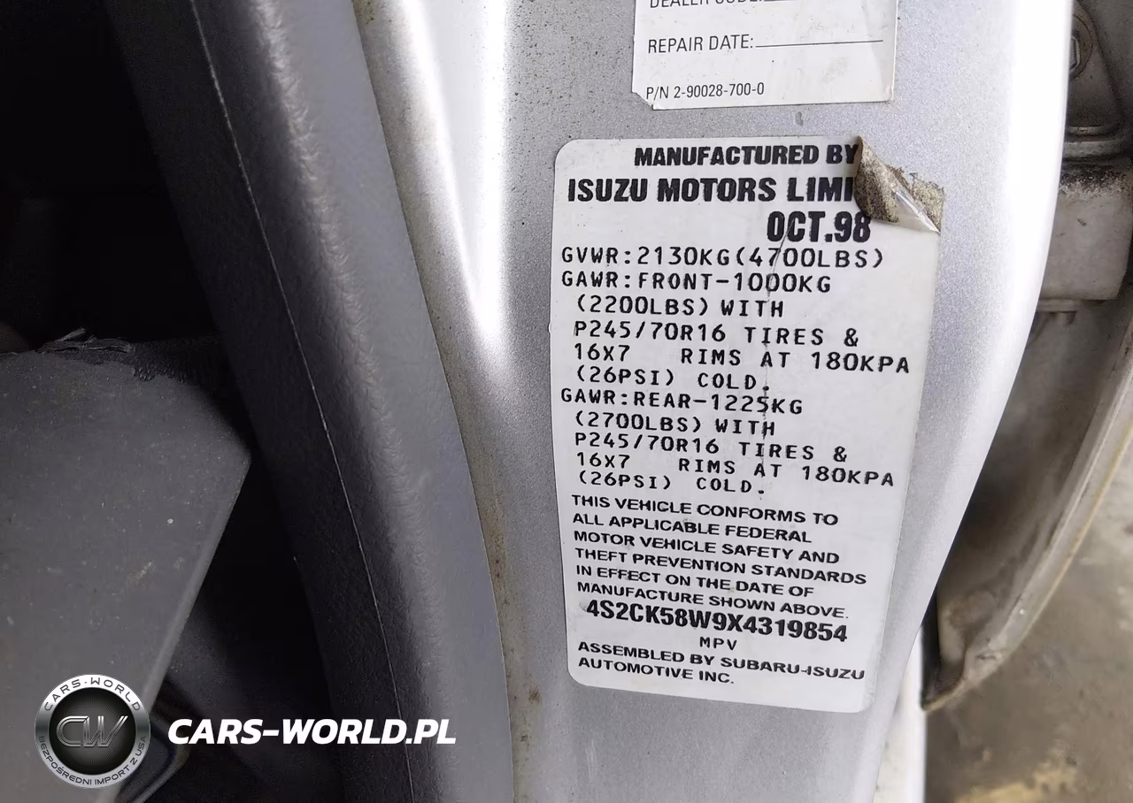 1999 Isuzu Rodeo Ls-Lse-S 3.2L VIN:4S2CK58W9X4319854 - 9