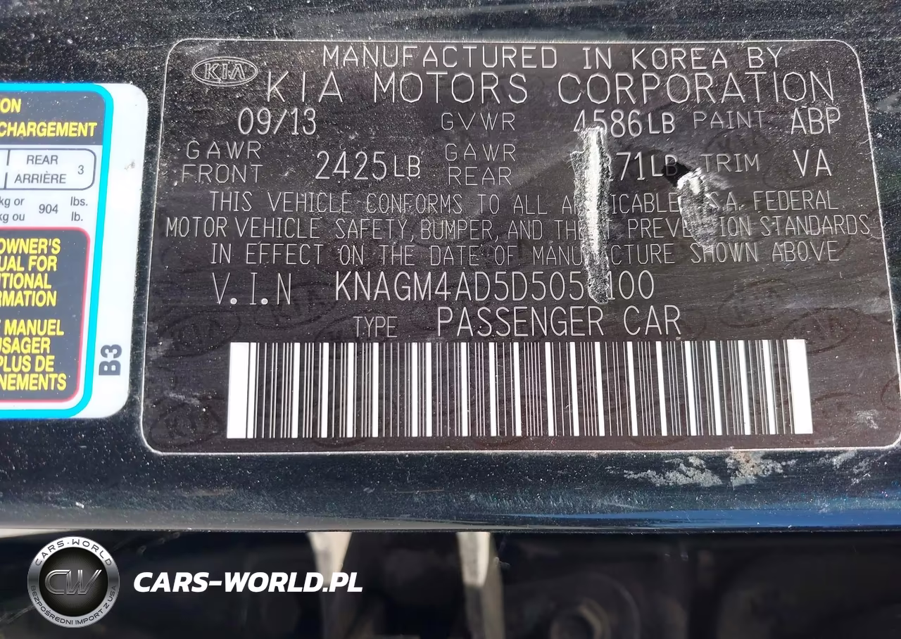 2013 Kia Optima Hybrid Lx VIN:KNAGM4AD5D5056100 - 9