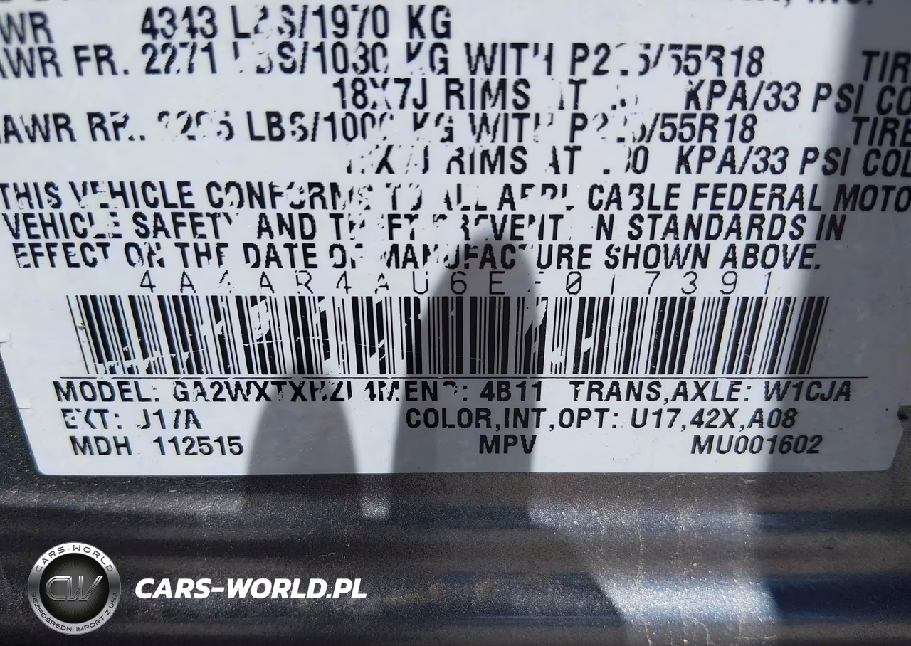 2014 Mitsubishi Outlander Sport Se VIN:4A4AR4AU6EE017391 - 9