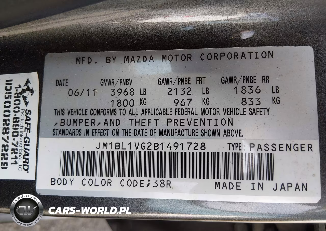 2011 Mazda Mazda3 I Touring VIN:JM1BL1VG2B1491728 - 9