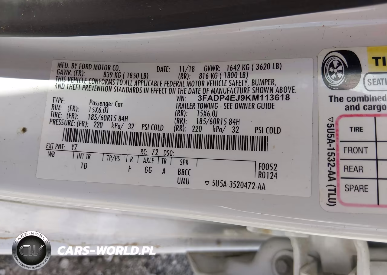 2019 Ford Fiesta Se VIN:3FADP4EJ9KM113618 - 9