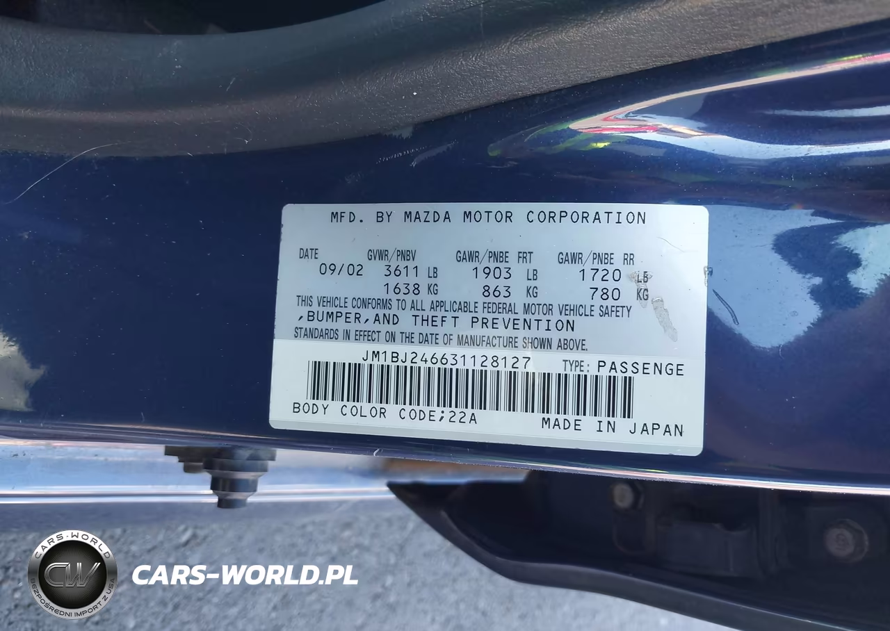 2003 Mazda Protege5 VIN:JM1BJ246631128127 - 9