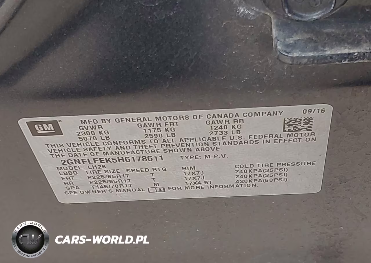 2017 Chevrolet Equinox Lt VIN:2GNFLFEK5H6178611 - 9