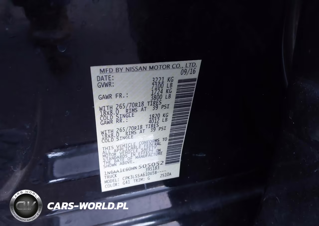 2017 Nissan Titan Sv VIN:1N6AA1E60HN505052 - 9