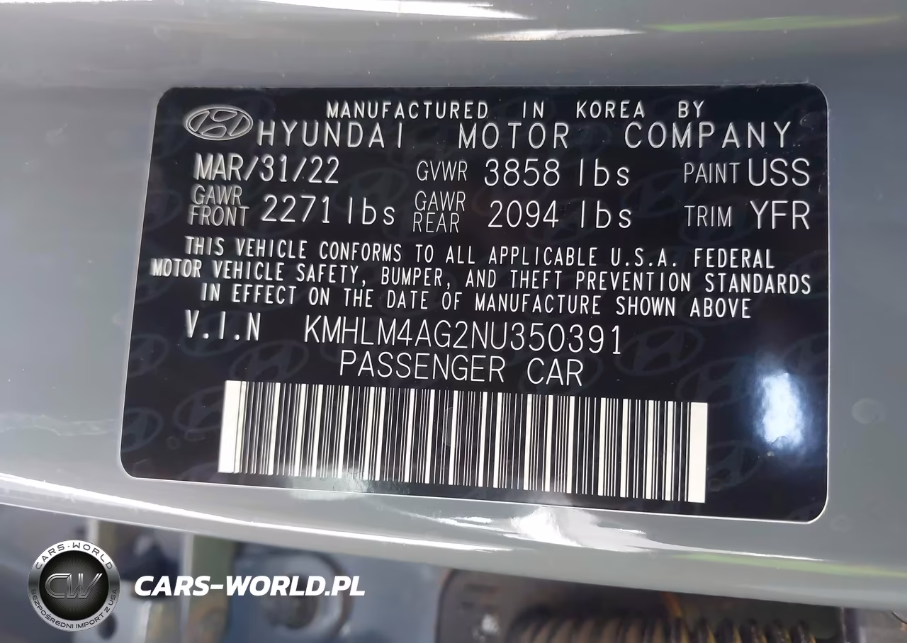 2022 Hyundai Elantra Sel VIN:KMHLM4AG2NU350391 - 9
