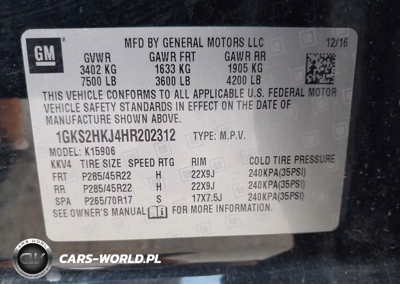 2017 GMC Yukon Xl Denali VIN:1GKS2HKJ4HR202312 - 9