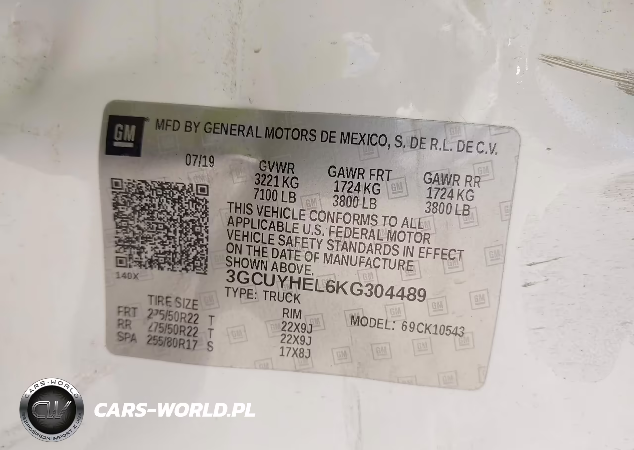 2019 Chevrolet Silverado 1500 High Country VIN:3GCUYHEL6KG304489 - 9