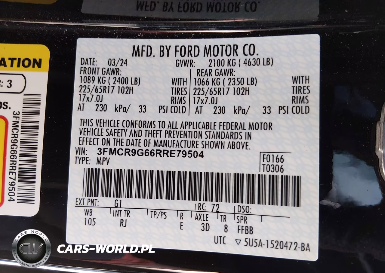 2024 Ford Bronco Sport Heritage VIN:3FMCR9G66RRE79504 - 9