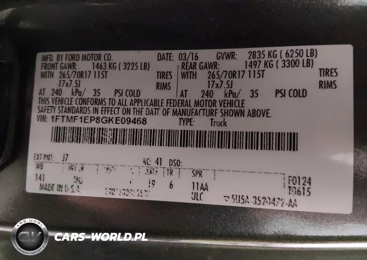 2016 Ford F-150 Xlt VIN:1FTMF1EP8GKE09468 - 9