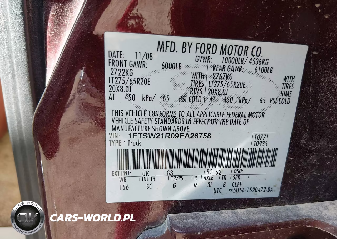 2009 Ford Super Duty F-250 Srw Cabelas-Fx4-Harley-Davidson-King Ranch-Lariat-Xl-Xlt VIN:1FTSW21R09EA26758 - 9