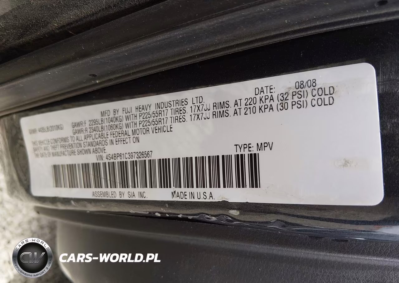 2009 Subaru Outback 2.5I VIN:4S4BP61C397326567 - 9