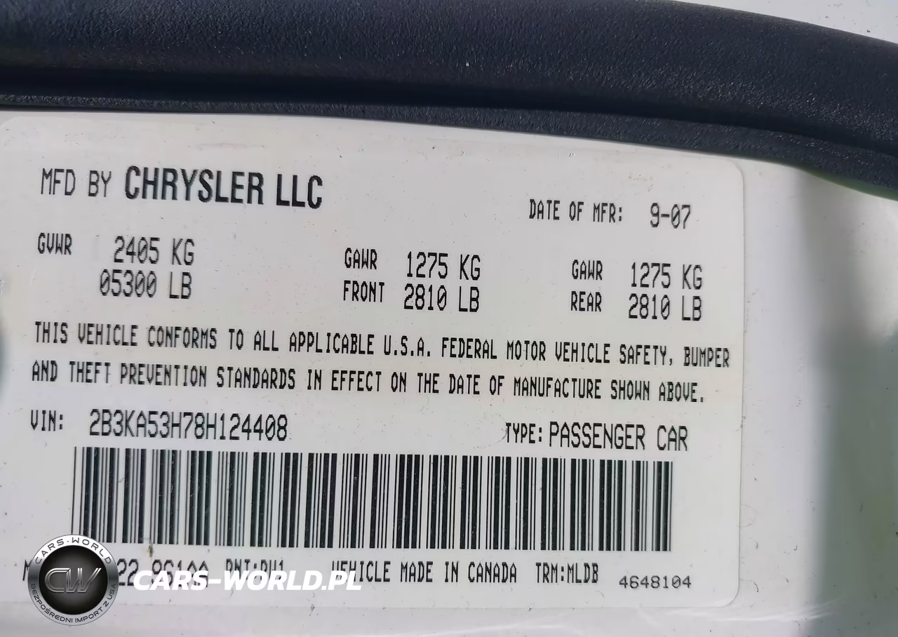 2008 Dodge Charger R-T VIN:2B3KA53H78H124408 - 9