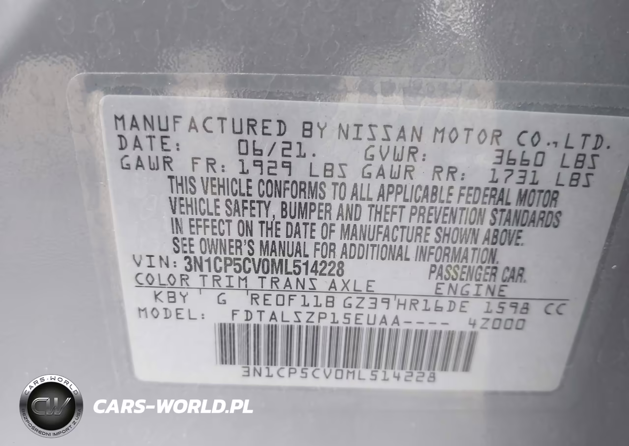 2021 Nissan Kicks Sv Xtronic Cvt VIN:3N1CP5CV0ML514228 - 9