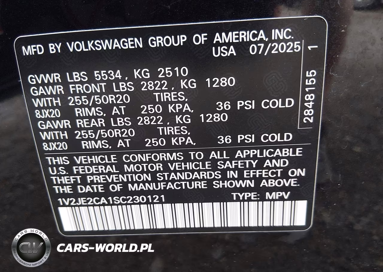 2025 Volkswagen Atlas Cross Sport 2.0T Se W-Technology VIN:1V2JE2CA1SC230121 - 9