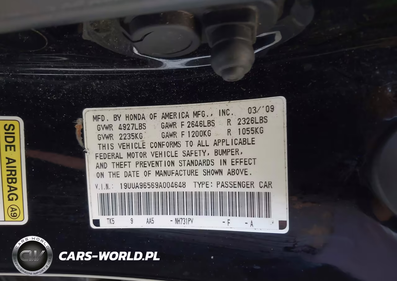 2009 Acura Tl 3.7 VIN:19UUA96569A004648 - 9