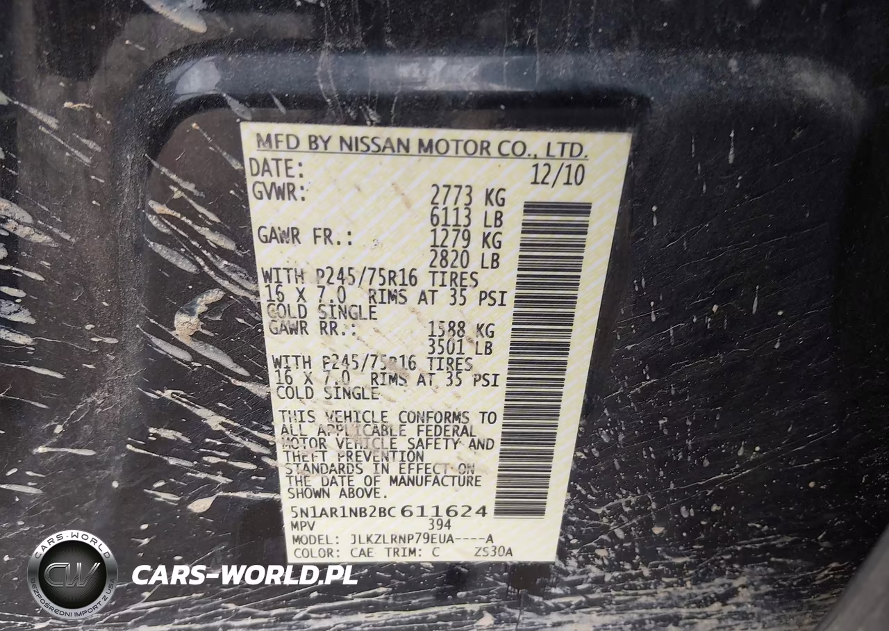 2011 Nissan Pathfinder S VIN:5N1AR1NB2BC611624 - 9