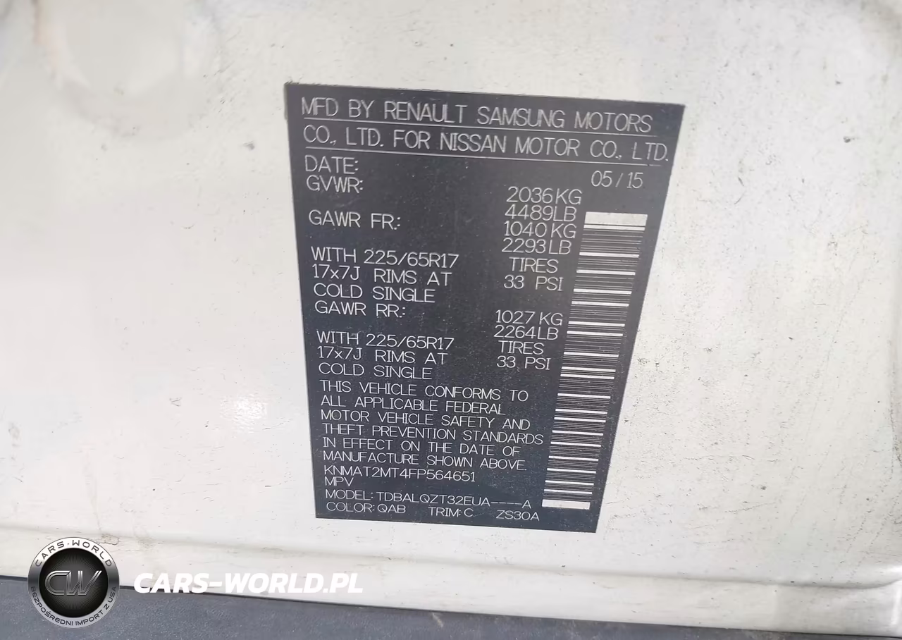 2015 Nissan Rogue Sv VIN:KNMAT2MT4FP564651 - 9