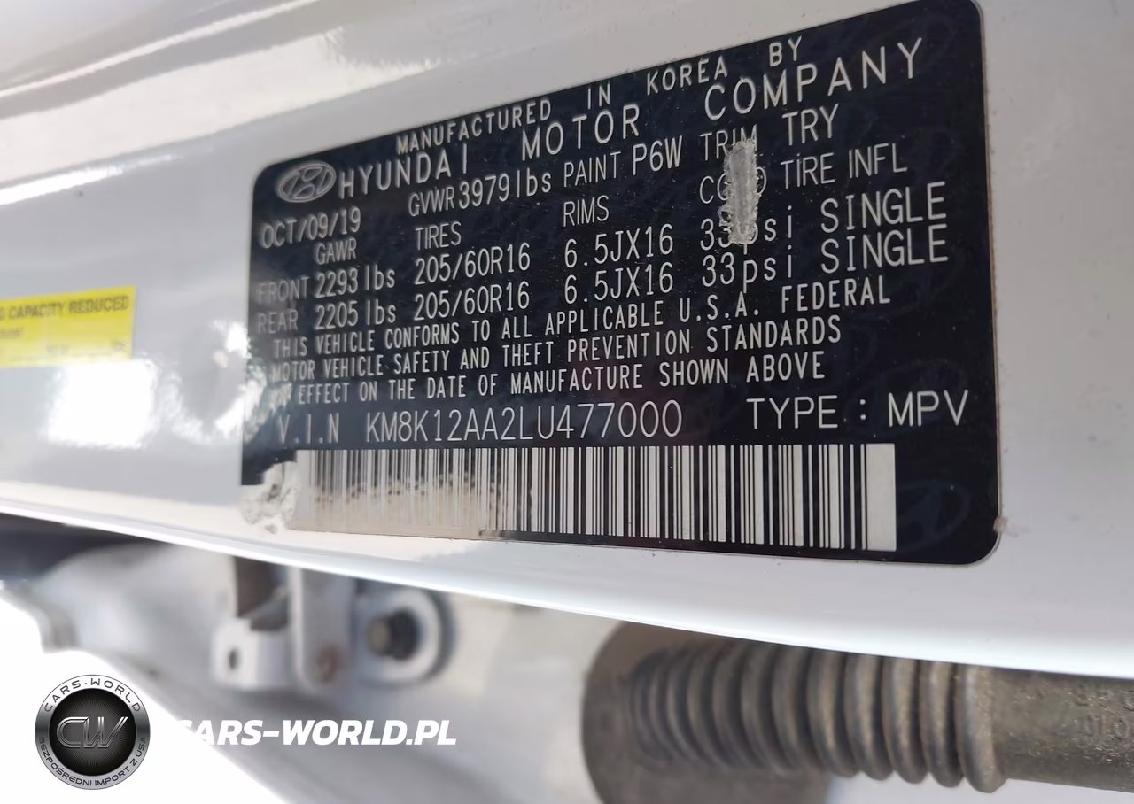 2020 Hyundai Kona Se VIN:KM8K12AA2LU477000 - 9
