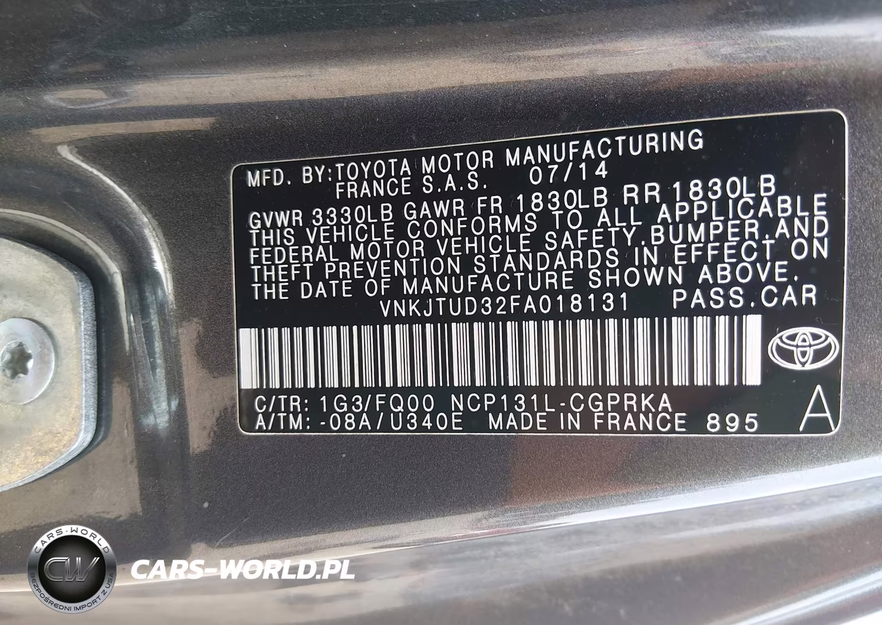 2015 Toyota Yaris L VIN:VNKJTUD32FA018131 - 9