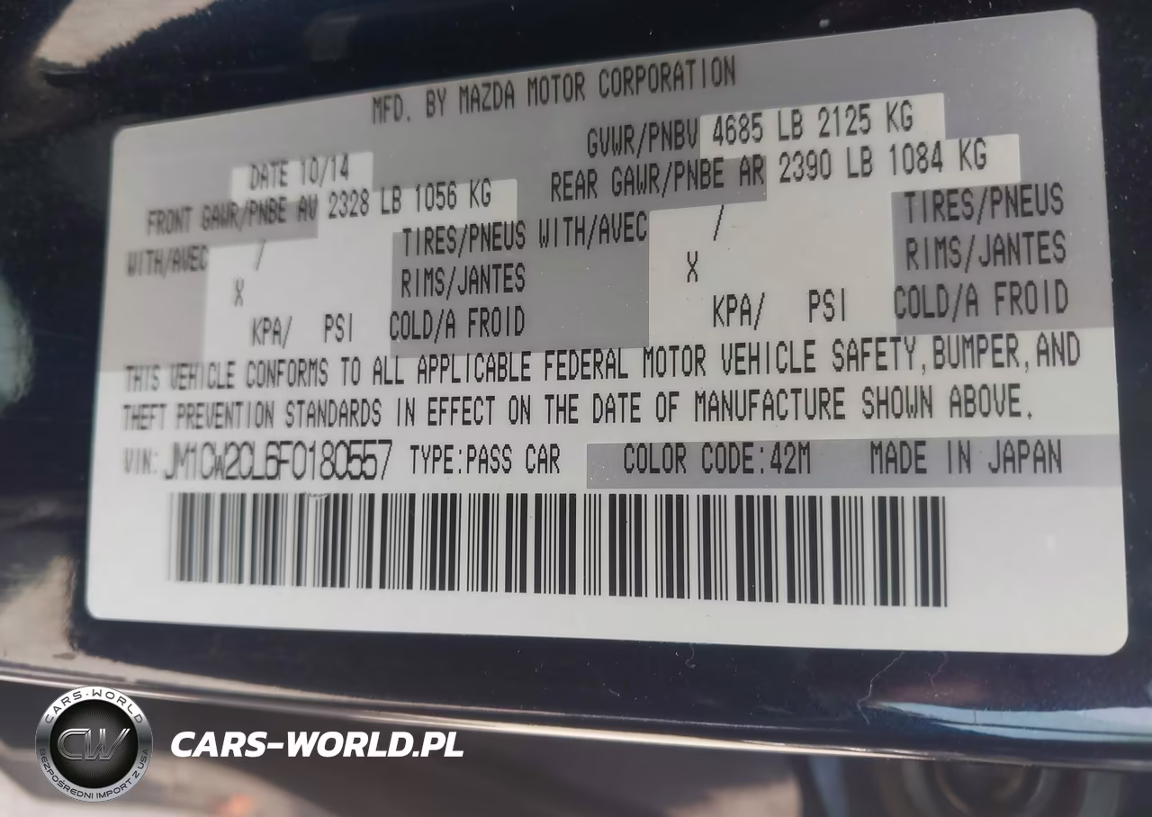 2015 Mazda Mazda5 Touring VIN:JM1CW2CL6F0180557 - 9