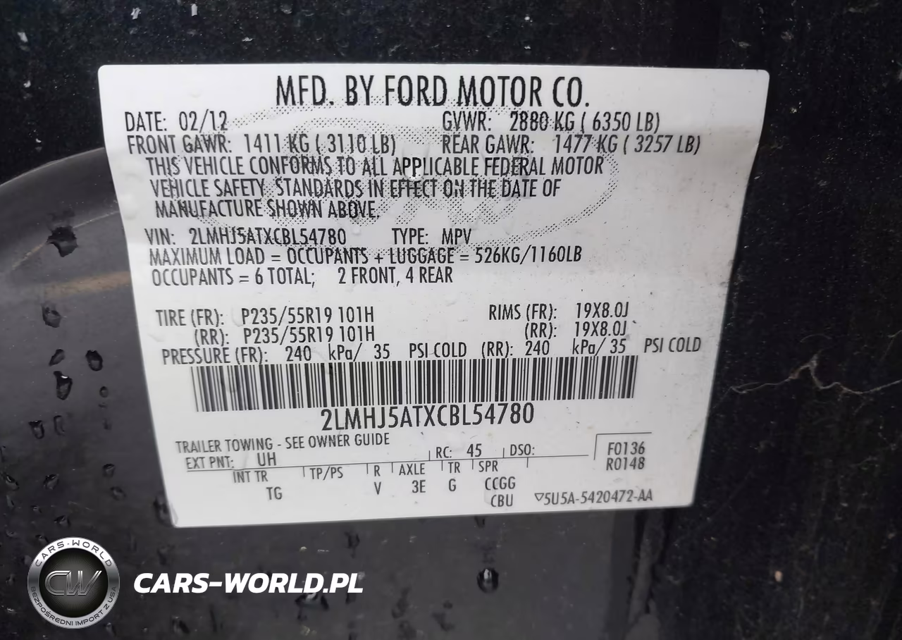 2012 Lincoln Mkt Ecoboost VIN:2LMHJ5ATXCBL54780 - 9
