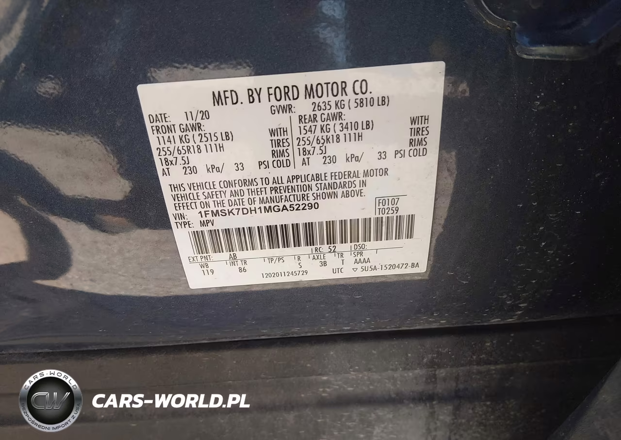 2021 Ford Explorer Xlt VIN:1FMSK7DH1MGA52290 - 9
