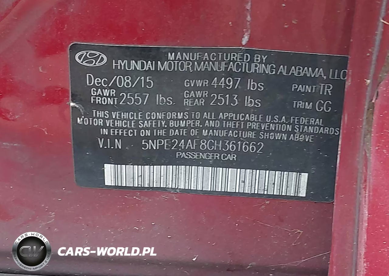 2016 Hyundai Sonata Se VIN:5NPE24AF8GH361662 - 9