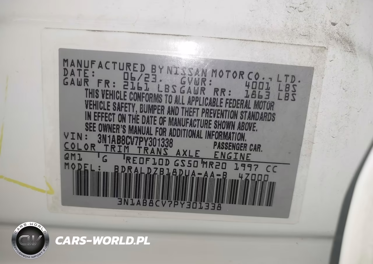 2023 Nissan Sentra Sv Xtronic Cvt VIN:3N1AB8CV7PY301338 - 9
