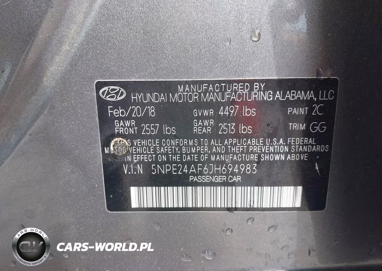 2018 Hyundai Sonata Se VIN:5NPE24AF6JH694983 - 9