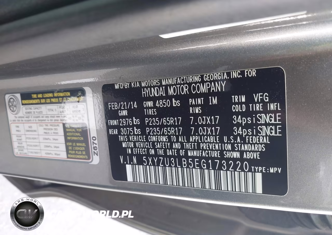 2014 Hyundai Santa Fe Sport 2.4L VIN:5XYZU3LB5EG173220 - 9