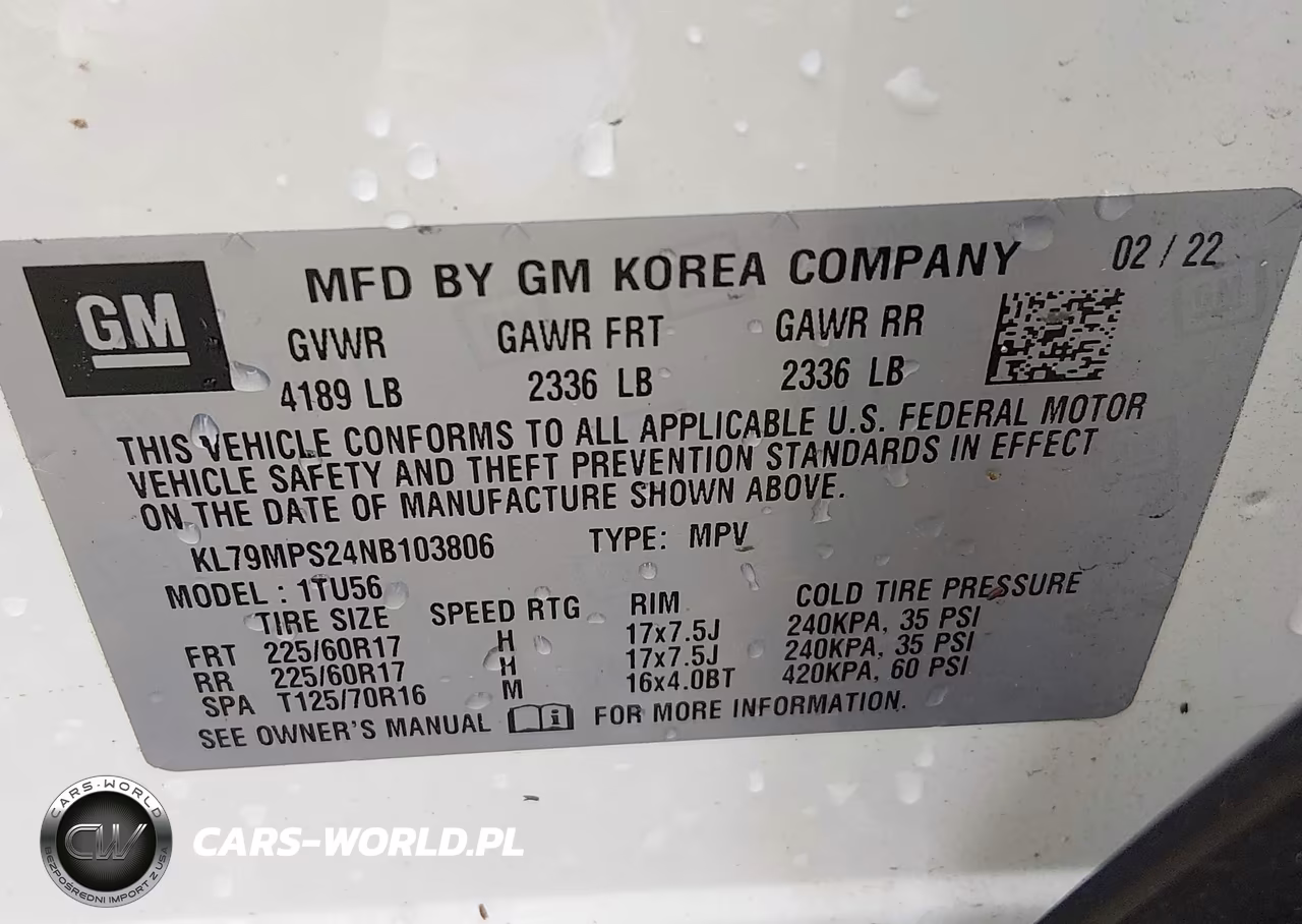 2022 Chevrolet Trailblazer Fwd Lt VIN:KL79MPS24NB103806 - 9