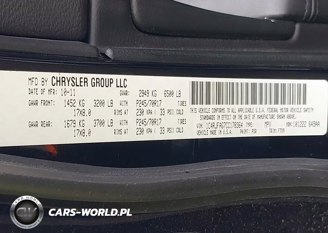 2012 Jeep Grand Cherokee Laredo VIN:1C4RJFAG7CC178364 - 9
